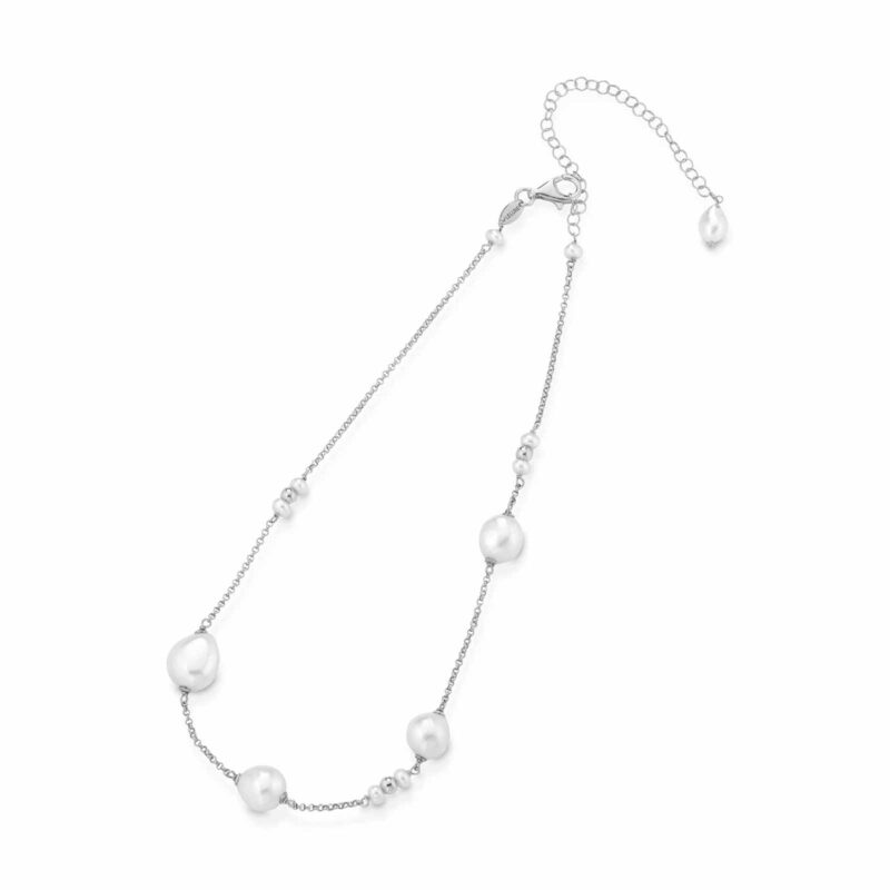 Collana in argento e perle d'acqua dolce
