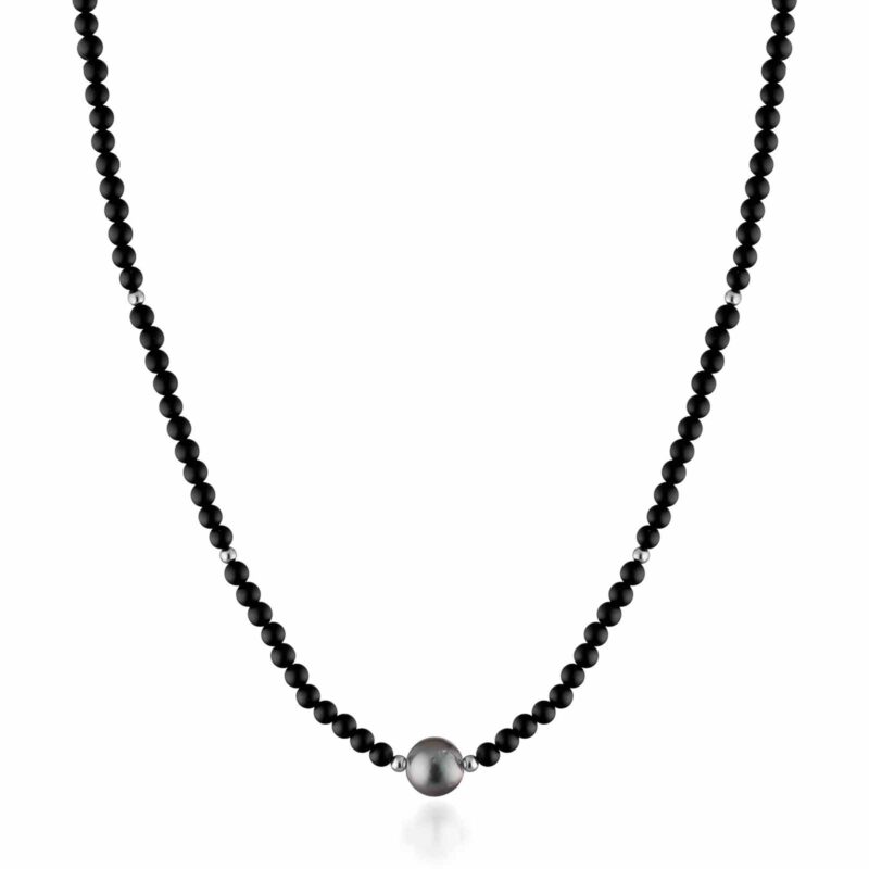 Collana con perla Tahiti in argento e