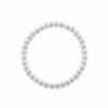 Bracciale elastico con perle coltivate d'acqua dolce e chiusura in oro bianco 18kt