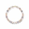 Bracciale con perle coltivate d'acqua dolce multicolor e chiusura in oro giallo 18kt